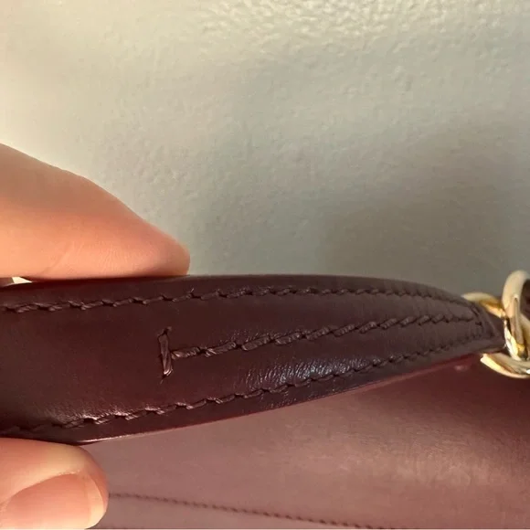 CHLOE MINI FAYE DAY BAG IN BURNT BROWN LEATHER
